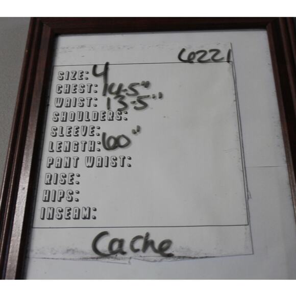 CACHE VTG Gown Silk Coral Formal Plunge neckline Ribbon bodice Size 4 - Picture 8 of 8